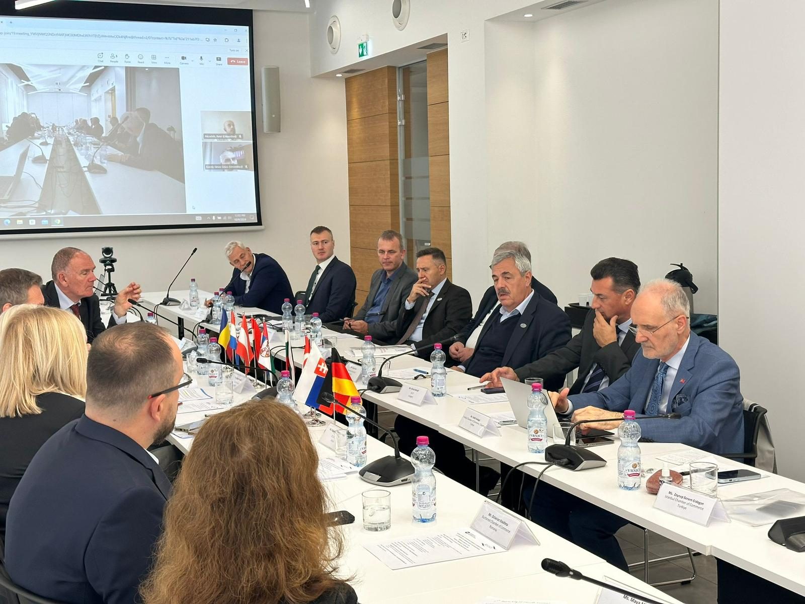 Delegates around the conference tables at the DCCF General Assembly in Belgrade